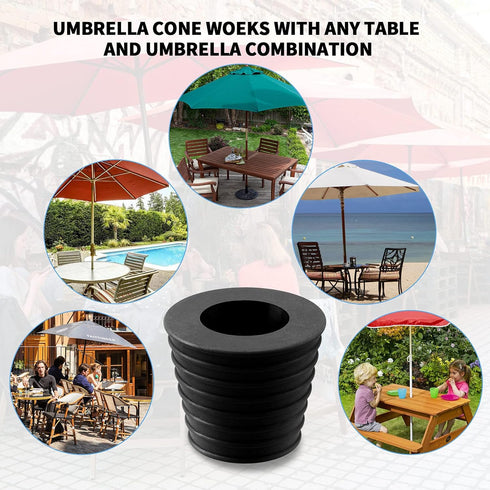 PAGOW Umbrella Cone Wedge and Table Umbrella Hole Ring and Cap Set?Umbrella Hole Ring and Cap Set for Outdoor Patio Umbrella Diameter 1.5 Inch or ...