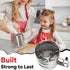 2.5 Cup Flour Sifter, Semi Automatic Small Baking Sieve, Stainless Steel, Fine Mesh Sieve Flour Duster...