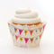 Happy Birthday Flag Banner Cupcake Wrapper - Set of 12 - Fun Party Liners for Boy or Girl Cupcakes...