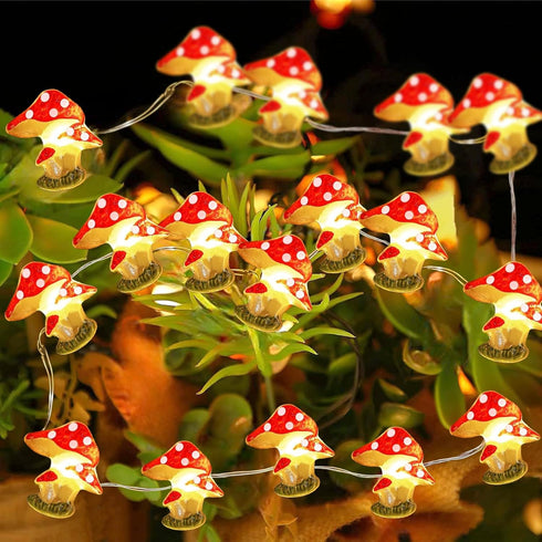 Mushroom Decor Cute Mushroom Fairy Lights with Timer 10FT 30LEDs Mushroom String Lights Gifts for Kids Room Decor Birthday Christmas Party Wedding...