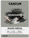Canson Graduate Grey Toned Mixed Media Pad, Foldover, 9x12 inch, 20 Sheets | Artist Paper for Adults and Students - Watercolors, Mixed Media, Mark...