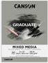 Canson Graduate Grey Toned Mixed Media Pad, Foldover, 9x12 inch, 20 Sheets | Artist Paper for Adults and Students - Watercolors, Mixed Media, Mark...