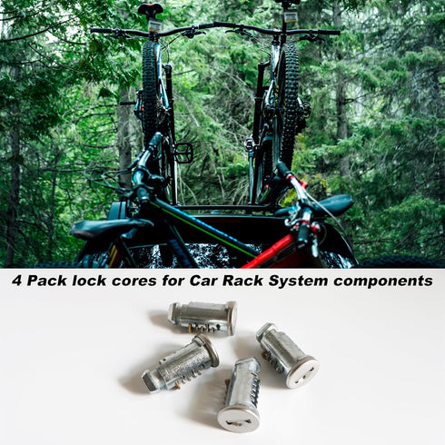 4 Pack Lock Cores Compatible with Thule Roof Racks Components, includes 4 Cores, 2 Keys and A Control Key (4 Pack)...