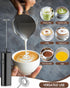Electric Milk Frother Handheld, Coffee Frother Battery Operated Foam Maker Frother for Coffee, Frappe, Latte, Matcha, Protein Powder-Black...