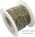 10 Yard Crystal AB Rhinestone Close Chain Clear Trim Sewing Craft (Gold, 2mm)...