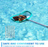 Pool Skimmer - Pool Skimmer Net with 5 Aluminum Pole Sections 67'', Skimmer Net with Fine Mesh Net for Cleaning Leaf of Swimming Pools, Spas, Hot ...