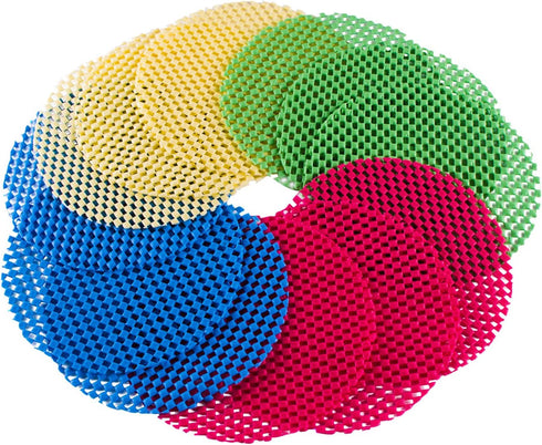 Super Z Outlet 12 Pack Multi-Purpose Manual Jar Gripper Pad Rounds, Bottle Openers, Blue/Green/Red/Yellow...