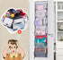 MISSLO 6 Clear Pockets Over Door Organizer for Handbags, Caps, Accessories (White)...