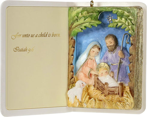 Hallmark Keepsake Christmas 2019 Year Dated Nativity Bible Religious Ornament...