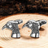 Antiqued Sliver Tone Crow Bird Cufflinks For Men With Gift Box...