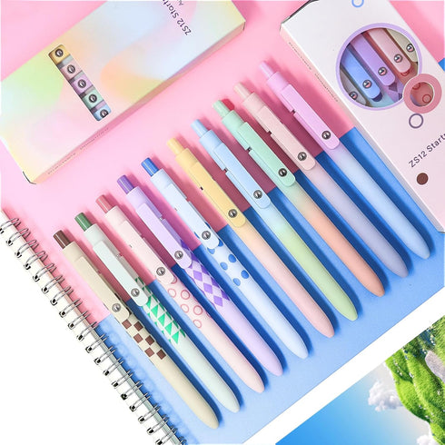 Gel Pens,10 Pcs Medium Point Smooth Writing Pens Cute Pens for Women, High-End Series 0.7mm Black Ink Pens for Journaling Note Taking, School Offi...