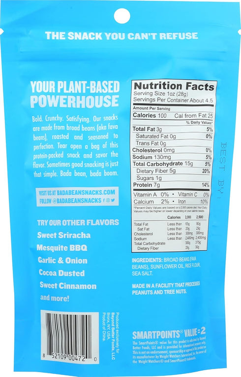 Enlightened Plant Protein Bean Snacks Sea Salt, 4.5 Oz...