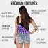 Holographic Fanny Pack Belt bag - Crossbody Waist Bag for Men or Women - Hands-Free, Waterproof Large Bumbag for Hiking, Running, and Travel (purp...