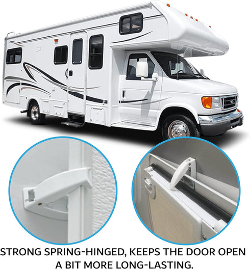 NU-SET | 4RV013 RV Baggage Door Catch | 4 Pack | RV Accessories & Door Hardware (White)...