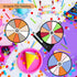 Spinning Prize Wheel, 6 inch Wheel-Spinning Wheel for Prizes with Stand, 10,12 Slots Color Small Tabletop Roulette Spinner with Mark Pen, Easy Ass...