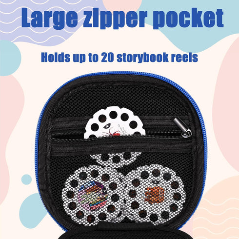 Hard Carrying Case Fits for Moonlite Storybook Projector, Mini Projector Case for Moonlite Projector with Many Storybook Reels Pockets (Holds up t...