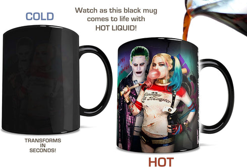 Morphing Mugs Suicide Squad The Joker and Harley Quinn Heat Reveal Ceramic Coffee Mug - 11 Ounce...
