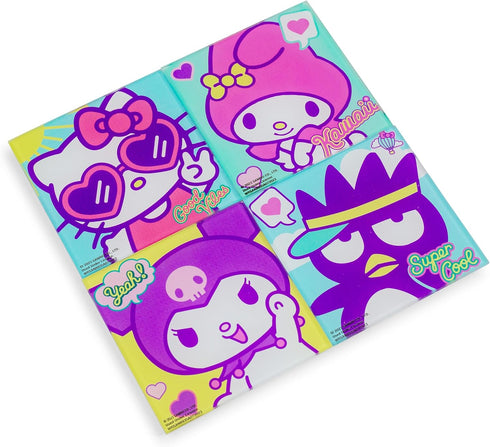 Sanrio Hello Kitty and Friends Glass Coasters for Drinks, Set of 4 | Home and Kitchen Tabletop Protection...