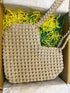 JESSICA Cotton Boho Macrame Handmade Heart Shaped Handbag Birthday Ladies Gift, off-white....