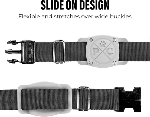 Pup Culture IP68 Waterproof AirTag Dog Collar Holder | 2.5X Stronger Than Competitors - Track Your Pet Using Apple AirTag Technology Without a Sub...