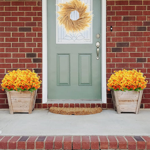 Uieke Artificial Fake Flowers, 6 Bundles Daisy Mums Flowers Outdoor UV Resistant No Fade Greenery Shrubs Plants Indoor Outside Hanging Planter Hom...