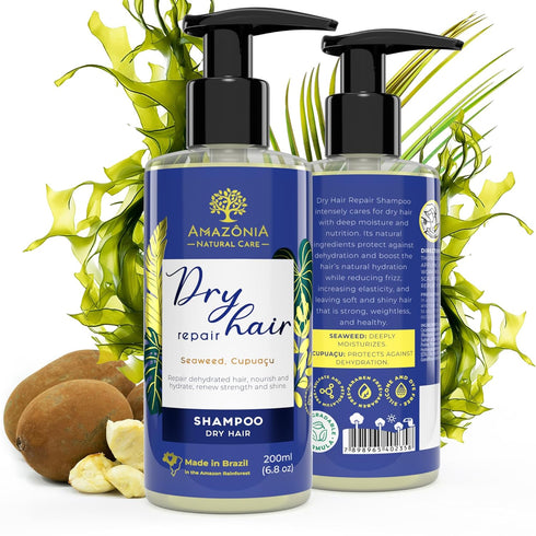All Natural Hair Repair Shampoo for Men & Women- Moisturizing Shampoo for Dry Hair- Paraben & Sulfate-free Shampoo with Seaweed & Cupuacu for Inte...