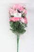 Admired By Nature 24 Stem Artificial Flowers Rose Carnation Mixed Bush Spring Faux Flower Arrangement for Outdoor & Indoor Wedding Home Decoration...