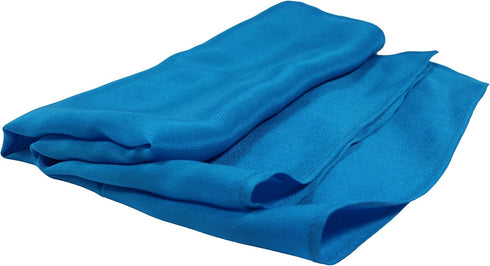 Fine Royal Blue 100% Silk Pocket Square Full-Sized 16"x16"...