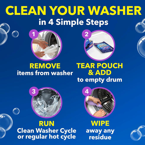 OxiClean Washing Machine Cleaner with Odor Blasters, 4 Count...