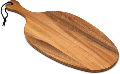 Lipper International Acacia Wood Oblong-Shape Paddle Board for Serving, 8-3/4" x 19-1/4" x 3/8"...