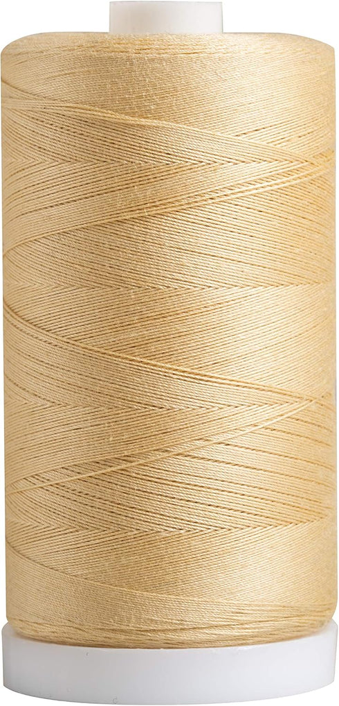Connecting Threads Yellow 100% Cotton Thread for Sewing, Quilting, and Crafting - 50-Weight - 1200 Yard Large Spool (Cornsilk)...