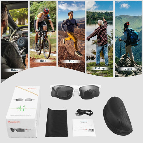Smart Sport Sunglasses with Unbeatable UV Protection and Wireless Bluetooth 5.0 Perfect Wearable Technology for Outdoor Adventures, Gaming, Hands-...