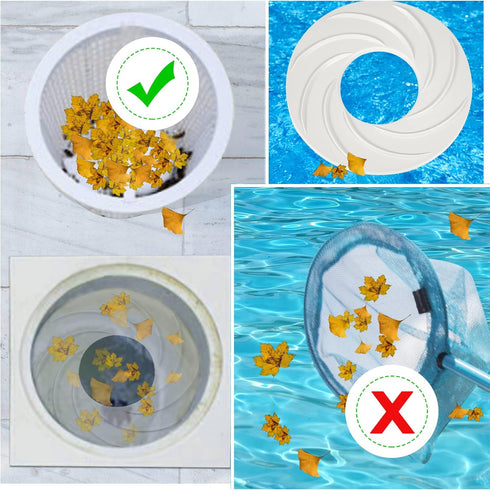 AIEX Pool Skimmer Swirl, Plastic Inground Swimming Pool Whirlpool Cleaner Basket Built for 8inch/20.3cm Skimmer Vortex for Indoor, Outdoor Swimmin...