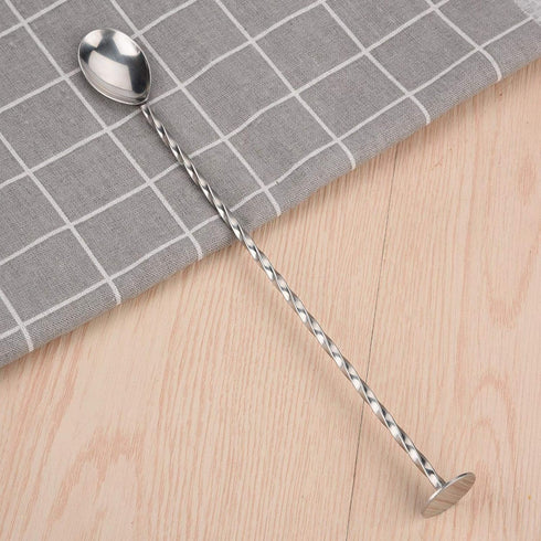 Oumefar Cocktail Stirrer Spoon Bar Spoon Stainless Steel Cocktail Spoon Beverage Coffee Mixing Layering Tool with Long Handle(#7 Silver)...