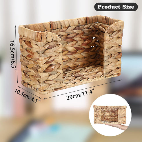 Sumnacon Paper Towel Dispenser Countertop Water Hyacinth Paper Towel Dispenser for Bathroom Toilet Kitchen Counter,Wicker Paper Towel Holder Count...
