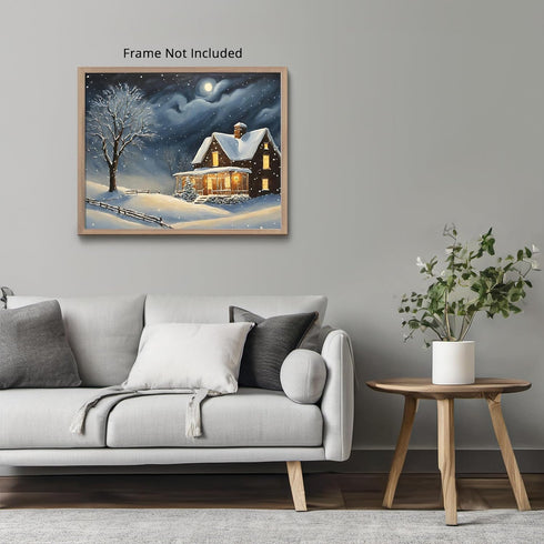 Posterizer 1 pcs- quaint old village-building in the nature 7-Landscape & Nature Art-Floral Botanical Art- Decor for Home & Office- unframed wall ...