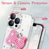 Compatible with iPhone 15 Case Bling Diamond Glitter Rhinestone for Girls Women Cute Sparkly Shiny Gem 3D Bowknot Crystal Girly Luxury Fashion Cle...