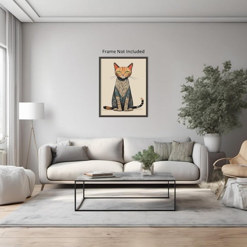 Posterizer 1 pcs- Abstract print of a cat with patterns on its skin-Art for Animal Lovers-Abstract & Modern Art- Gift for Men Women Teens-Decor f...