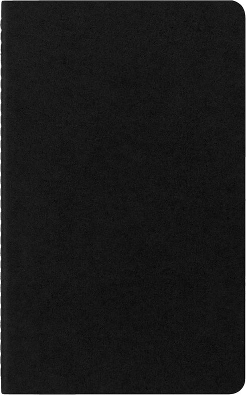 Moleskine Cahier Journal, Soft Cover, Large (5" x 8.25") Squared/Grid, Black, 80 Pages (Set of 3)...