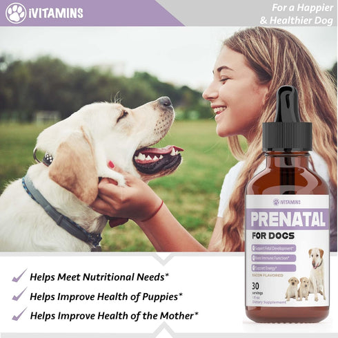 Dog Prenatal Vitamins | Prenatal Vitamins for Dogs | Includes Vitamin B Complex & Vitamin C | Dog Essentials | Whelping Supplies | Prenatal Dog Vi...