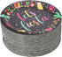 80 Pack Let's Fiesta Party Plates - 7 inch Festive Decorative Dinnerware for Parties and Special Occasions (Black) - Fiesta Plates...