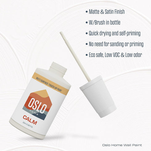 Touch Up Paint, Calm, 20ml, Matte, w/brush in bottle, Quick drying, for Home, Kitchen cabinets, Walls...