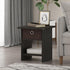 Furinno Dario End Table / Side Table / Night Stand / Bedside Table with Bin Drawer, 1-Pack, Espresso/Brown...