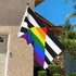 Pride Flag Rainbow Gay Flag LGBTQ Banner Garden Decor 3 x 5 Feet Double-Stitched for Gay Straight Ally with 6.5 Feet Red Telescoping Flag Pole Ext...