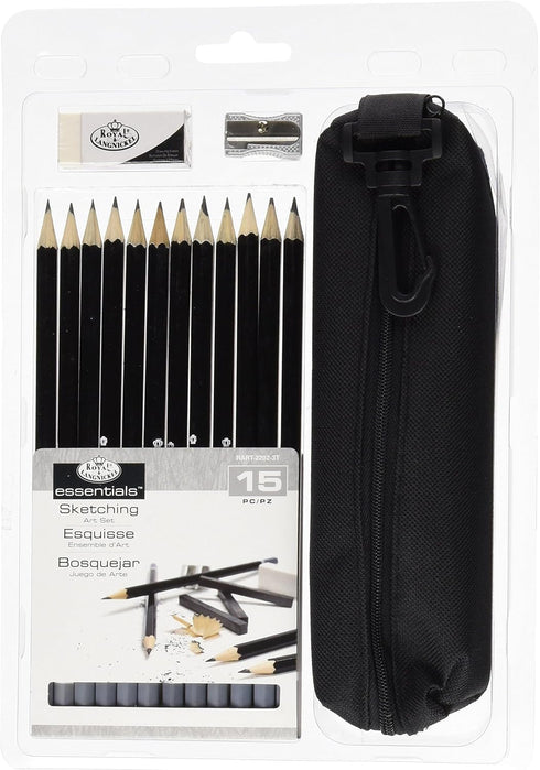 ROYAL BRUSH Clamshell Art Sketching Pencil with Case, 15 Teile Zeichnen Set...