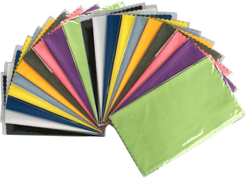 20-Pack Microfiber Cleaning Cloths for Smart Phones, Laptops, Tablets, Lenses, LCD Monitor, TV, Camera, Eyeglasses, Optics Etc...