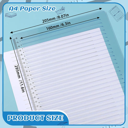 Fainne 2 Pcs Straight Line Stencil 28 cm Scale Calligraphy Template for Journaling Envelope Lettering Plastic Writing Guide Template for Ruled Pap...