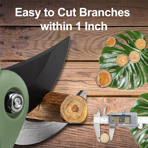 SZHLUX Pruning Shears, Sharp Precision Hand Pruner SK5 Carbon Steel Blades for Garden, Pruning Scissors, 5/8’’ Plant Clippers, Bypass Pruner...