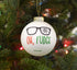 Tree Buddees Oh Fudge Funny Glass Christmas Ornament...