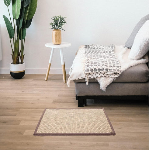 Beavorty Bamboo Rug Woven Straw Seat Cushion Japanese Style Rattan Futon Sitting Pad Tatami Floor Pillow for Zen Garden Yoga Practice or Buddha Me...